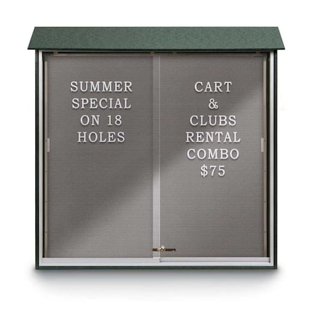 United Visual Products Outdoor Enclosed Combo Board, 72"x36", Bronze Frame/White Porc & Forbo UVCB7236ODBZ-WHTPORC-FORBO